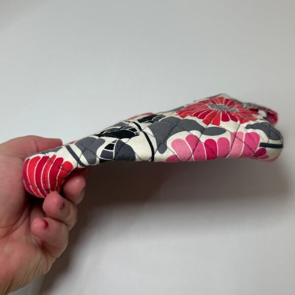 Vera Bradley Cherry Blossom Zip Around Small Makeup Bag PVC Lined - Picture 2 of 4